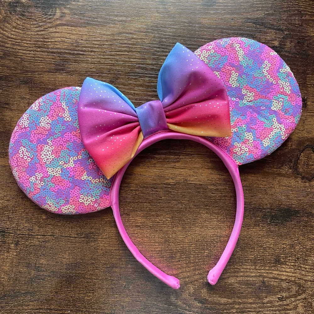Disney Pink and Purple Minnie Mouse Ears Headband